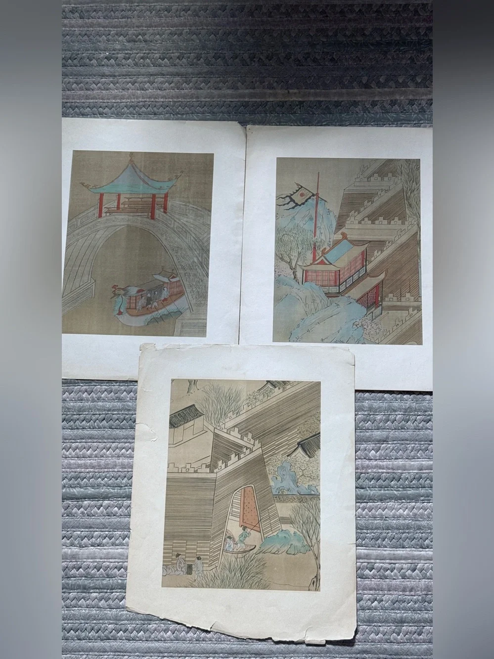 Vintage Met Museum Chinese Art Print Lot of 3 Chang Tse-tuan Ming Dynasty China